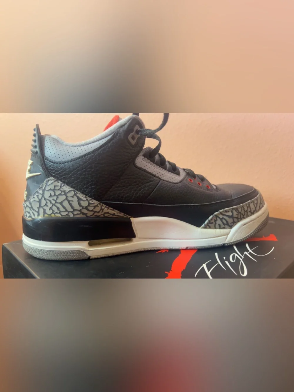 Nike Air Jordan 3 Retro Black Cement 2018 Men’s Size 10 Sneakers 854262-001